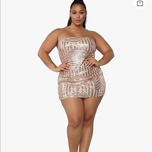 Gold sequin bodycon dress